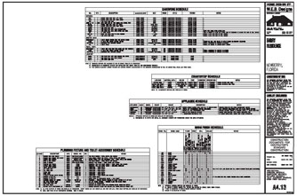Building Plans, custom home plans, schedules, plumbing fixtures, bath accessories, etc…
